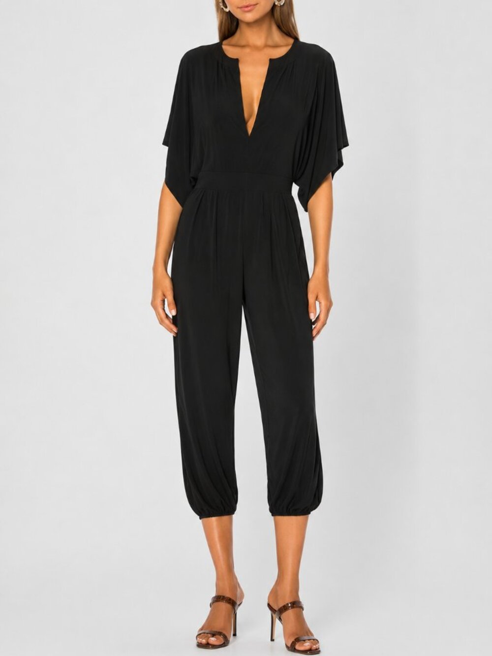 Norma Kamali Rectangle Jog Jumpsuit Black XS